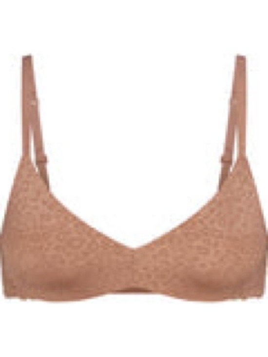 SKIMS Other - Skims Wireless Form Lace Push Up Plunge Bra In SIENNA MICRO LEOPARD PRINT 34DD